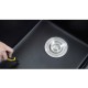 860x460x220mm Black Granite Stone Kitchen Laundry Sink Double Bowls Top/Undermount